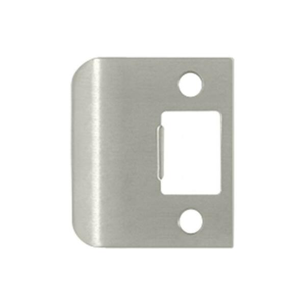 Dendesigns 2 in. Overall Extended Lip Strike Plate, Satin Nickel - Solid DE134491